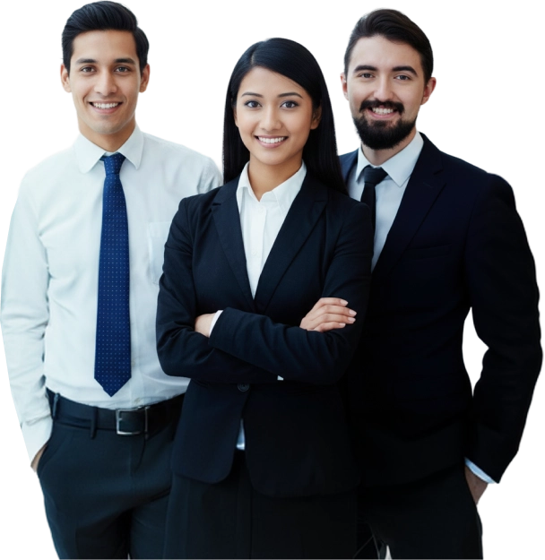 Professional team welcoming corporate candidates