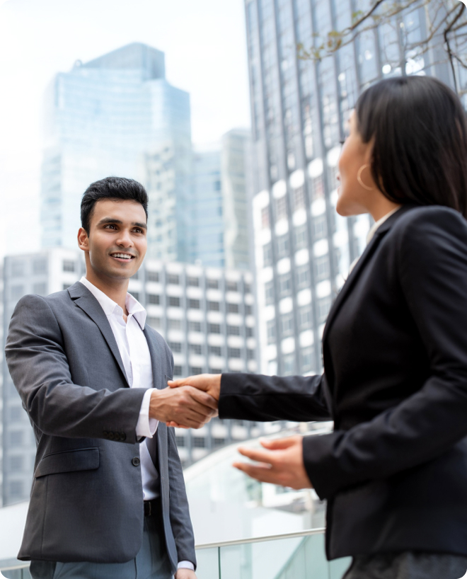 Hand pointing choosing right option workflow